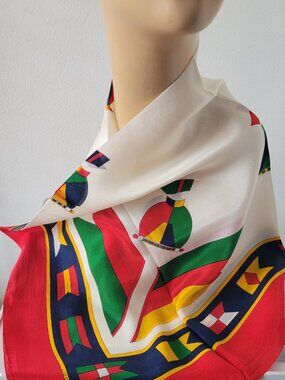 Liz Claiborne Vintage Women’s Colorful Nautical Scarf